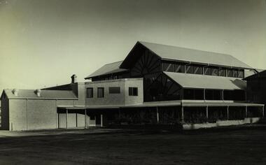 Photograph - Photograph - Black and White, School of Mines Ballarat: new amenities building