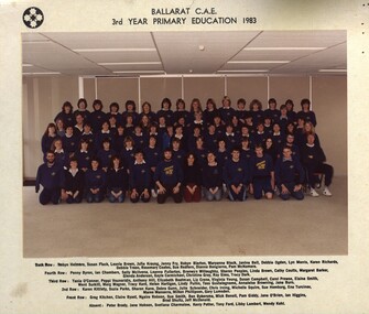 Photograph - coloured, Ballarat College of Advanced Education: 3rd Year Primary Education, 1983