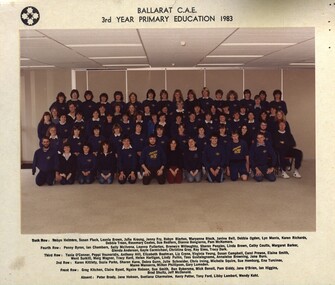 Photograph - coloured, Ballarat College of Advanced Education: 3rd Year Primary Education, 1983, 1983