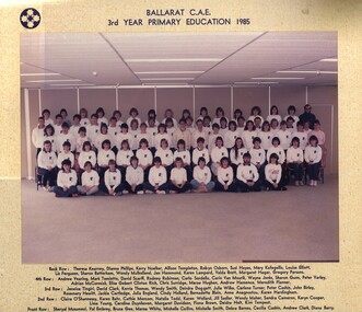Photograph - Colour, Ballarat College of Advanced Education: 3rd Year Primary Education, 1985