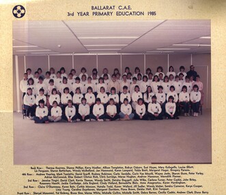 Photograph - Colour, Ballarat College of Advanced Education: 3rd Year Primary Education, 1985, 1985