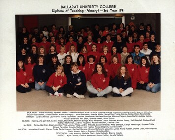 Photograph - Colour, Ballarat University College: Diploma of Teaching (Primary) - 3rd Year, 1991