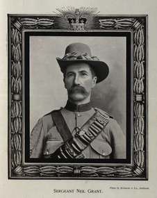 Photograph - black and white, Sergeant Neil Grant, 1900