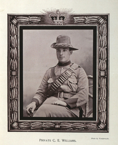 Photograph - Photograph - black and white, Private Charles Edwin Williams, 1900