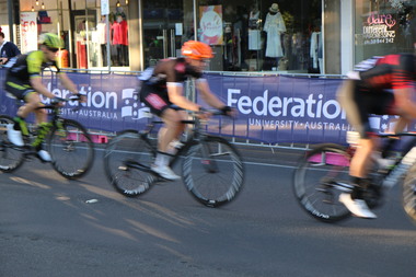 Cyclist in a road race