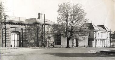 Photograph - Black and White, SMB: Gates of the Ballarat Gaol: Centenary Year, 1970, c1970