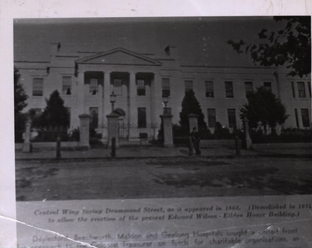 Double storey hospital in Drummond Street, Ballarat.