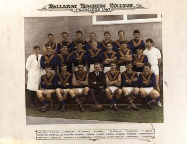 Photograph - Colour, N. L. Harvey, Ballarat Teachers' College: Premier Football Team, 1963