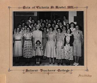 Photograph - Black and White, Ballarat Teachers' College: Girls of Victoria Street Hostel, 1951