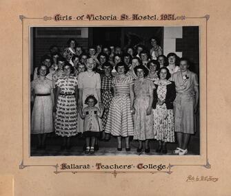 Photograph - Black and White, Ballarat Teachers' College: Girls of Victoria Street Hostel, 1951, 1951