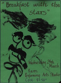 Poster, Ballarat Teachers' College: Breakfast with the Stars, Late 1960s