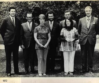 Photograph - Black and White, Ballarat Teachers' College: Staff photograph, 1972