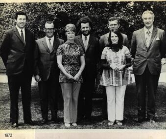 Photograph - Black and White, Ballarat Teachers' College: Staff photograph, 1972, 1972