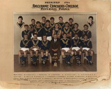 Photograph - Photograph - Colour, N. L. Harvey, Ballarat Teachers' College: Football Firsts Premiers, 1964, 1964