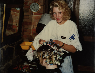 Photograph - Colour, Ballarat School of Mines Hairdressing Student