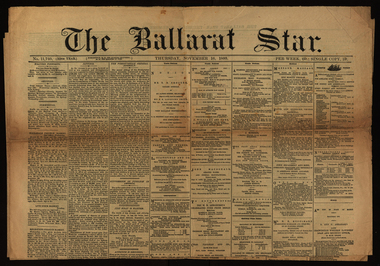 Newspaper, The Ballarat Star, 16 November 1893, 16/11/1893