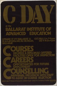 Poster, Barnet Prints, C Day at the Ballarat Institute of Advanced Education