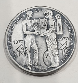 Medal - Numismatics, Ballarat School of Mines Centenary Medal, 1970, 1970