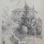 Sketch of a staircase leding to a double storey school