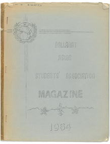 Booklet, Ballarat Asian Students' Association Magazine, 1964, 1964