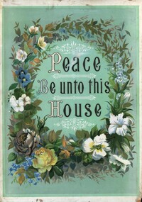 Poster, Peace Be Unto This House