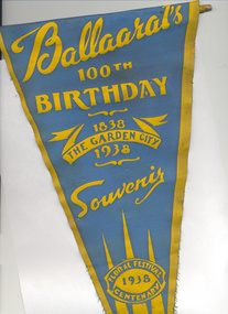 Flag, Ballaarat's 100th Birthday, 1938