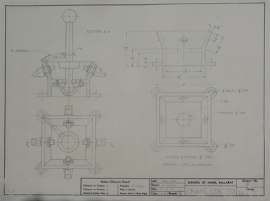 Plan - Technical drawing, 'Joy-stick for Crane Control', 1974
