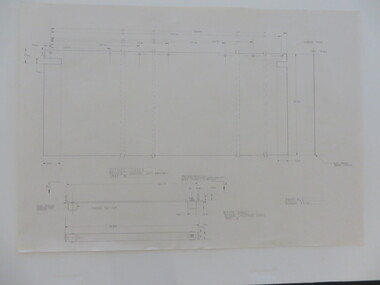 Engineering drawings, Set of nine student's technical drawings 'Boom gate' and 'Potters wheel', 1975