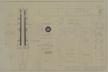 Dyeline prints of student's Technical Drawing, Dyline prints, 1968