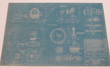 Blueprint Technical Drawing, Blueprint Drawing, 1944
