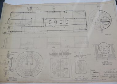 Technical Drawing, Design for Lancashire Boiler, 1926