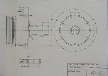Technical drawings, John Barker's Heat Pump project, 1984