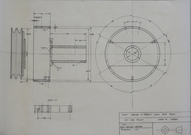 Technical drawings, John Barker's Heat Pump project, 1984