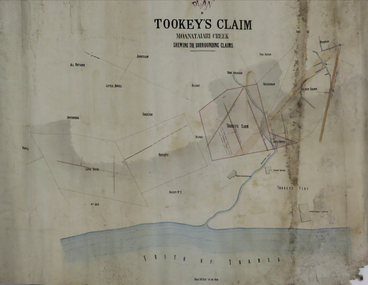 Plan, Tookey's Claim Moanataiari Creek, 1869?
