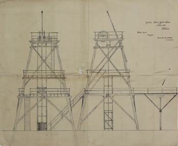 Plan, Golden Hind Gold Mine, Poppet Head, 1946