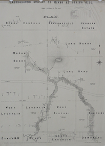 Plan, Underground Survey of Mines at Spring Hill, 1886