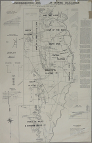 Plan, Underground Survey of Mines, Ballarat, 1887