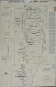 Plan, Underground Survey of Mines, Ballarat, 1887, 1887