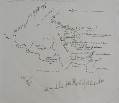 Dunn's Map of Early Gold Diggers at Golden Point, Ballarat