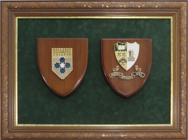 Object, Framed Shields of the Ballarat School of Mines and Ballarat University College