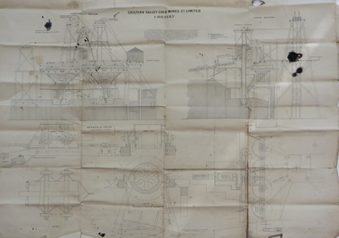 Plan, Chiltern Valley Gold Mines Co Ltd, Poppet Head drawings, not dated
