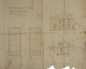 Plan, Ballarat School of Mines New Classrooms, 1918