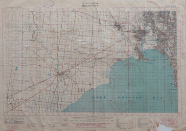 Map, Melbourne, Victoria, 1933