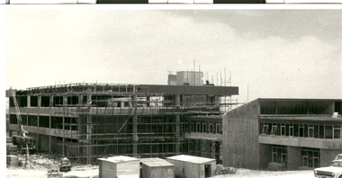 Photograph - Black and White, Federation University E.J. Barker Library Under Construction, 1972