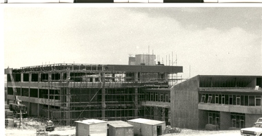 Photograph - Black and White, Federation University E.J. Barker Library Under Construction, 1972, 1972