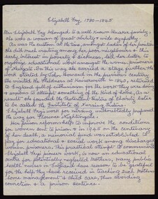 Documents, Holmes Family Historical Society; Wreck of Ly-ee-moon; Elizabeth Fry; Bits and Pieces
