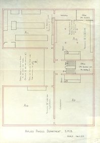 Plan, Plan of the Ballarat School of Mines Applied Physics Department, 1965, 17/03/1965