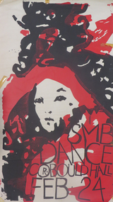 Poster, Alistair Heighway, Ballarat School of Mines Dance, c1960s, 196os