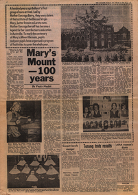 Newsclip, Mary's Mount - 100 Years, 01/03/1975