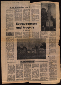 Newsclip, The Story of Charlotte Plains is One of Extravagances and Tragedy, 1974, 20/07/1974